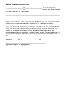 Medical Care Authorization Form