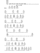 Any Way You Want Me (bar) - Cliff Owens/aaron Schroeder Chord Chart