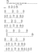 Any Way You Want Me - Cliff Owens/aaron Schroeder Chord Chart Printable pdf