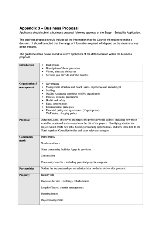 Business Proposal Template Printable pdf