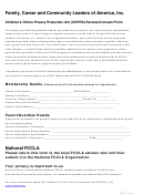 Children's Online Privacy Protection Act (coppa) Parental Consent Form