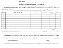 Fourth Grade Reading Log Form