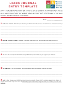 Leads Journal Entry Template
