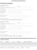 Parent/student Information Sheet