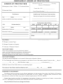 Aoc Form 66 - Emergency Order Of Protection Printable pdf