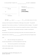 Fillable Complaint For Dissolution Of Marriage Printable pdf