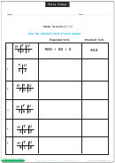Place Value Worksheet (hundreds, Tens And Units)