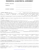 Residential Lease/rental Agreement Template