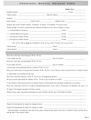 Preschool Medical Release Form