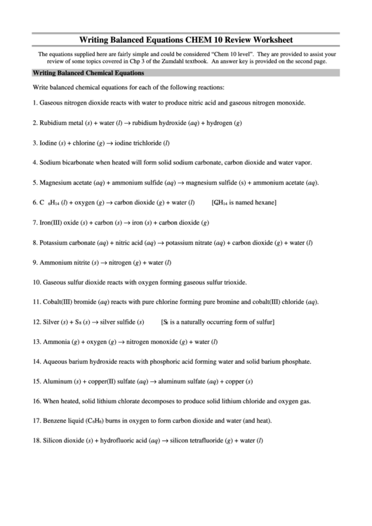 writing-balanced-equations-chem-10-review-worksheet-printable-pdf-download