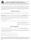 Form Mc-25 - Power Of Attorney Authorization Form Dmv Sc