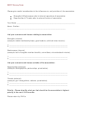 Swot Survey Form