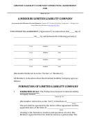 Limited Liability Company Operating Agreement