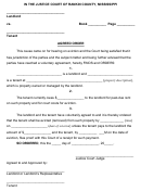Agreed Order Form - Justice Court Of Rankin County, Mississippi