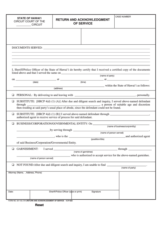 Request And Service Instruction Form Printable pdf