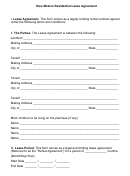 Fillable New Mexico Residential Lease Agreement Template Printable pdf