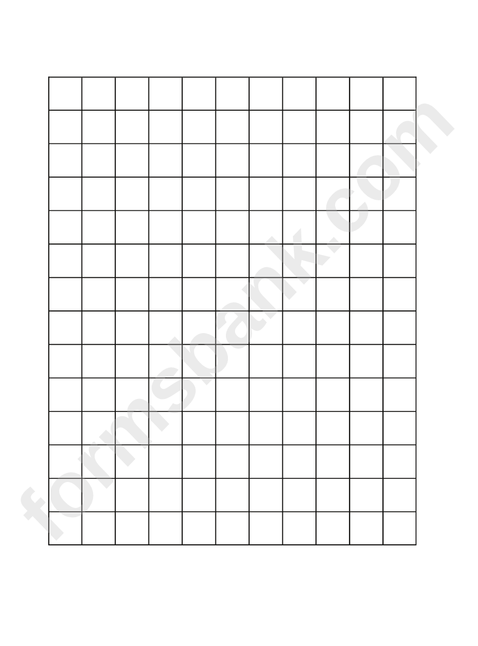 Grid Paper (1 Centimeter, Black On White)