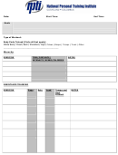 Workout & Exercise Log Template