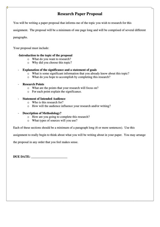 Research Paper Outline Printable pdf