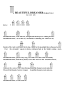 Beautiful Dreamer - Stephen Foster Chord Chart Printable pdf