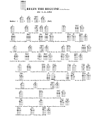 Begin The Beguine - Cole Porter Chord Chart Printable pdf