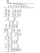 Because Of You(Bar)-A. Hammerstein/d. Wilkinson Chord Chart Printable pdf