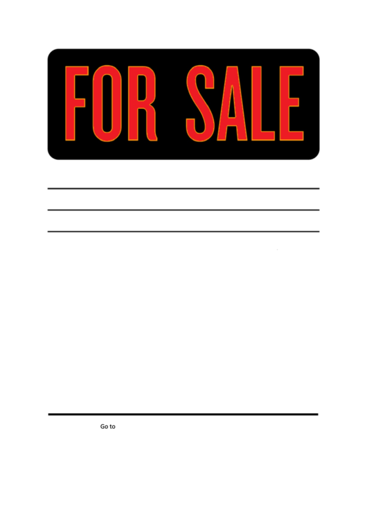 For Sale Template Printable pdf