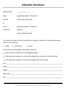 Odometer Disclosure Printable pdf