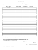 Monthly Mileage Log Template