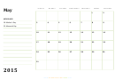 May 2015 Calendar Template