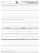 Hazard Documentation Worksheet Printable pdf