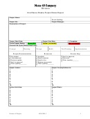 At-a-glance Weekly Project Status Report