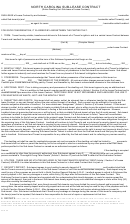 Fillable North Carolina Sub-Lease Contract Printable pdf