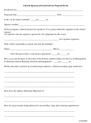 Church Sponsored Event/activity Proposal Form