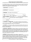 Alabama Agreement To Sublease Sublet Form