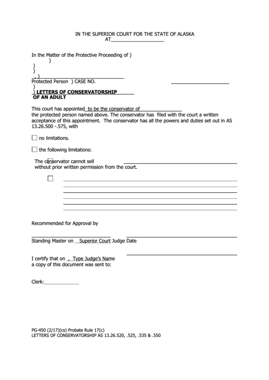 Letters Of Conservatorship Of An Adult Printable pdf