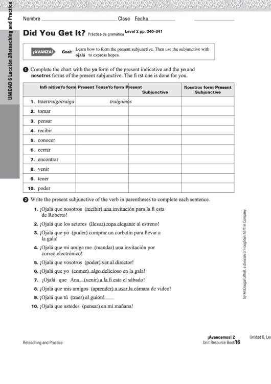 Spanish Gramatica Practica Printable pdf