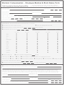 Workers Compensation Employee Medical Work Status Form