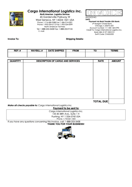 Service Invoice Template Printable pdf