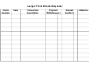 Large Print Check Register Template