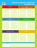 Grocery List Template (fillable)