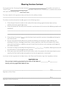 Contract For Cleaning Services