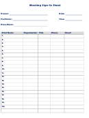 Meeting Sign-in Sheet Template