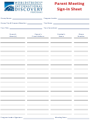 Parent Meeting Sign-in Sheet Template