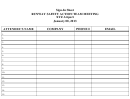 Runway Safety Action Team Meeting Sign-in Sheet Template