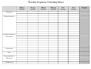 Weekly Expenses Tracking Sheet