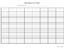 Bowling Score Sheet Template