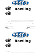 Bowling Score Sheet Printable pdf
