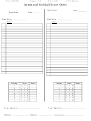 Intramural Softball Score Sheet Template