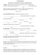 Tennessee Month To Month Lease Agreement Template